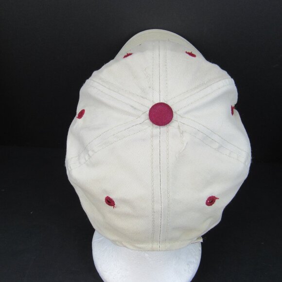 Razorbacks Embroidered Logo Men's Beige Adjustable Strap Back Cap Hat - Picture 5 of 9